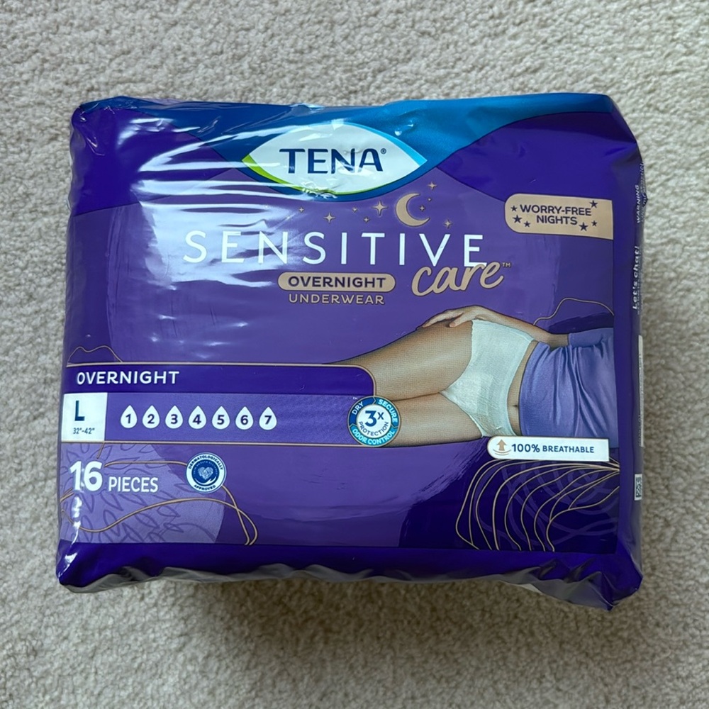 Tena Sensitive Care Overnight Underwear